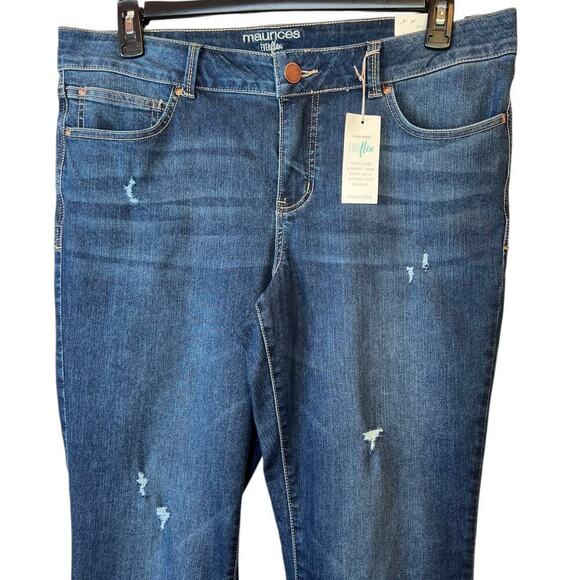MAURICES Plus Size Everflex Dark Mid Rise Super Skinny Jean Women's Size 16 - Picture 2 of 11